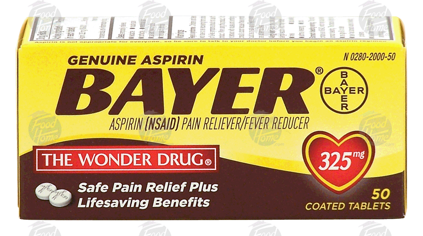 Bayer  aspirin, pain reliever/ fever reducer, coated tablets Full-Size Picture